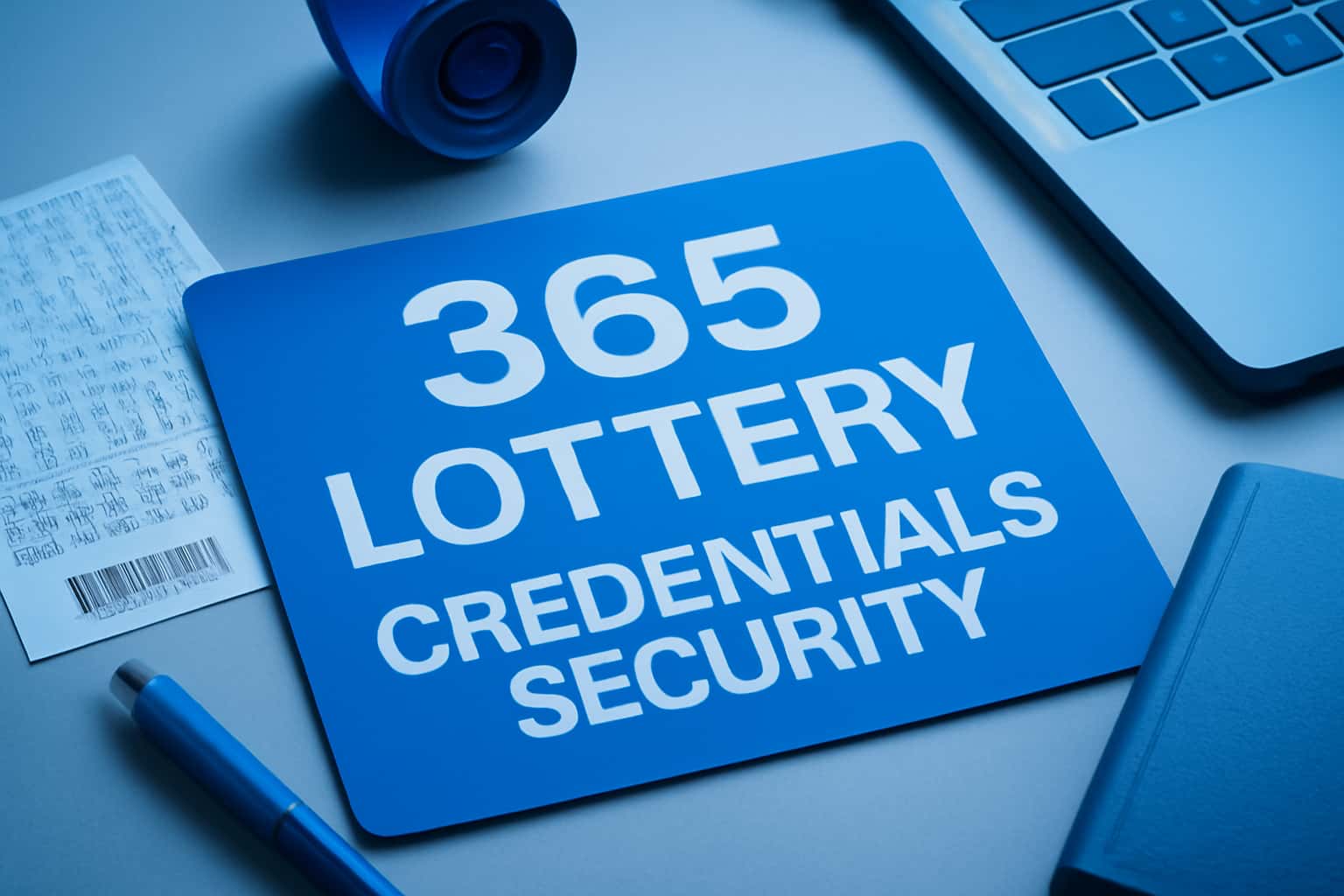 An informative depiction of 365 Lottery Credentials Security, showcasing the importance of securing account information.