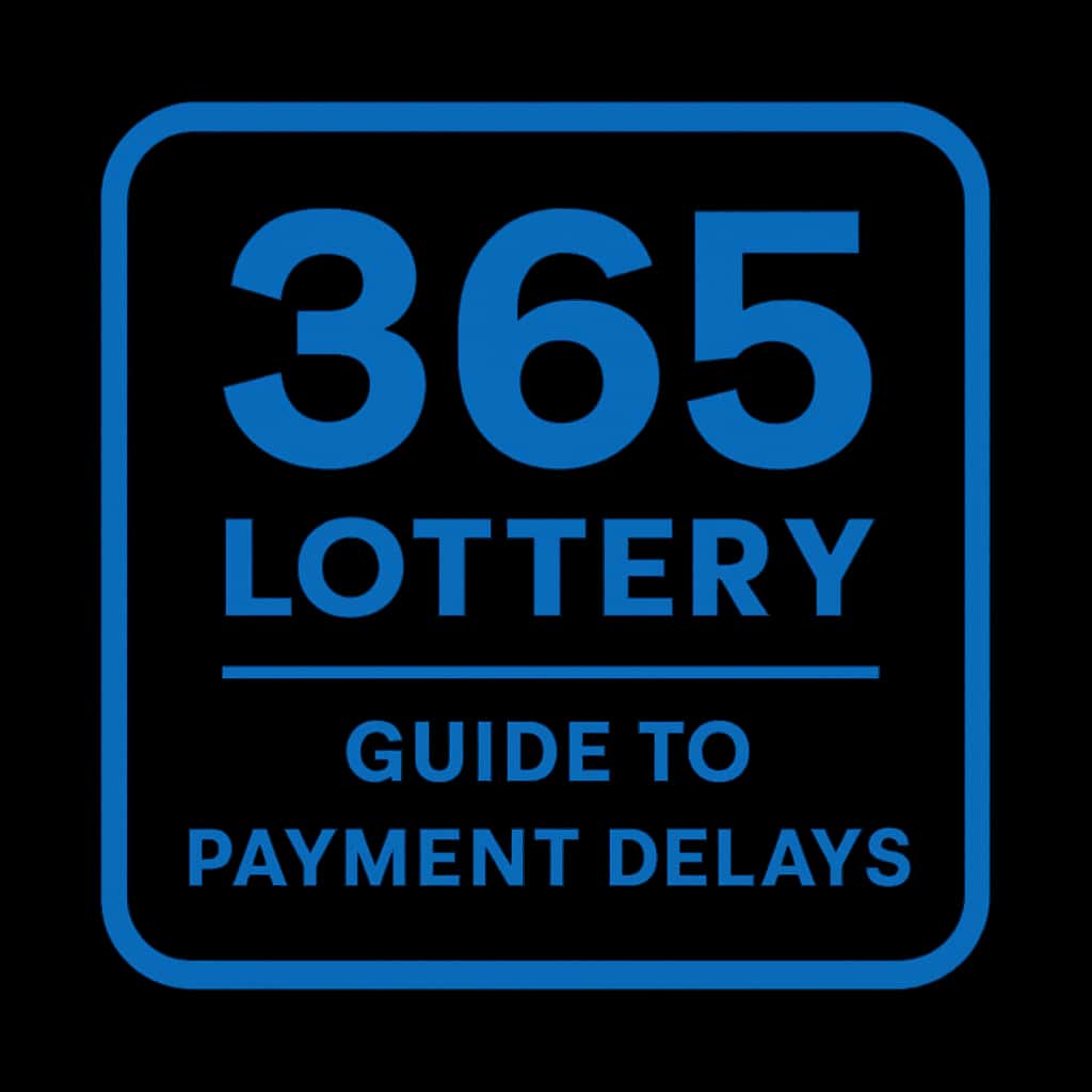 A badge representing the 365 Lottery Guide to Payment Delays.