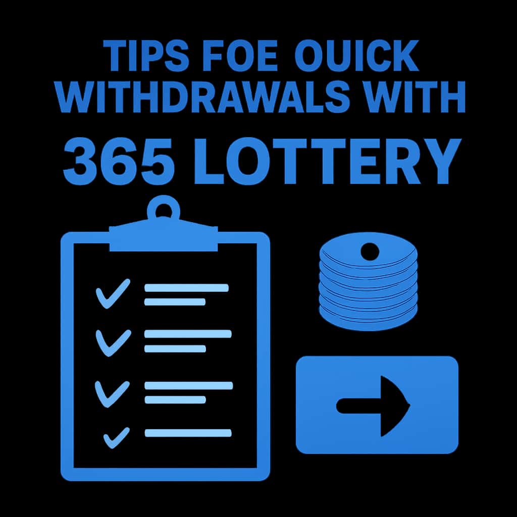 An educational diagram illustrating the withdrawal process for 365 Lottery.