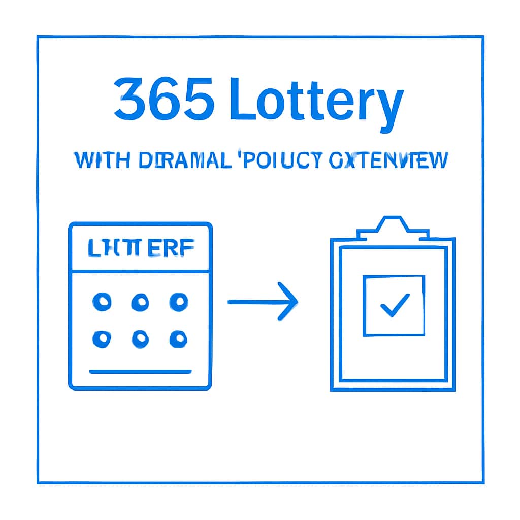 Diagram illustrating the process of the 365 Lottery Withdrawal Policy.