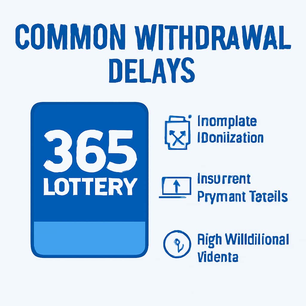 Diagram illustrating withdrawal processes in 365 Lottery.