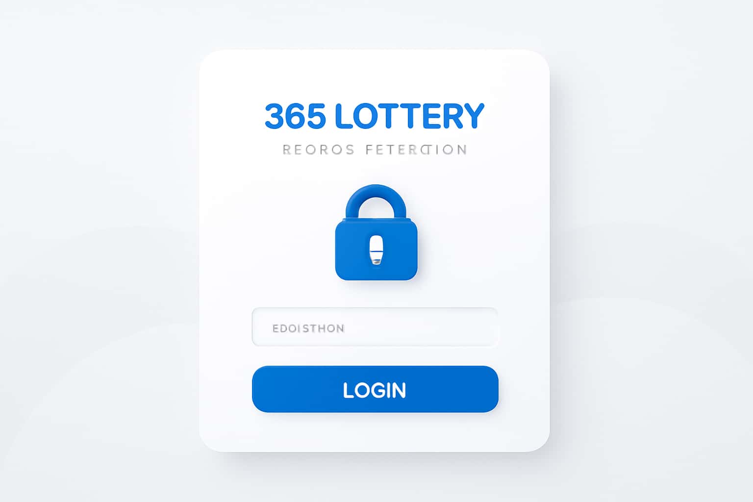 365 Lottery User Authentication Interface
