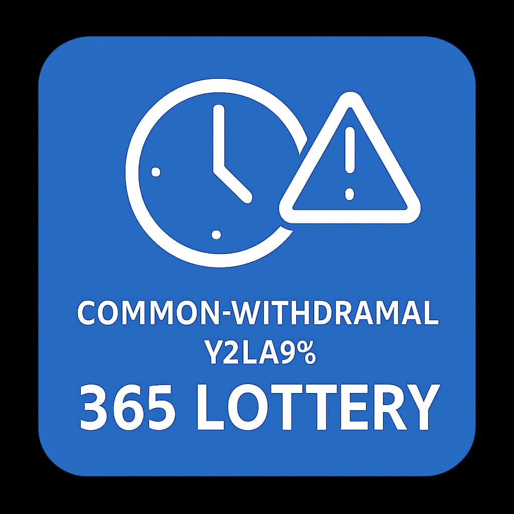 Icon representing withdrawal delays in 365 Lottery.