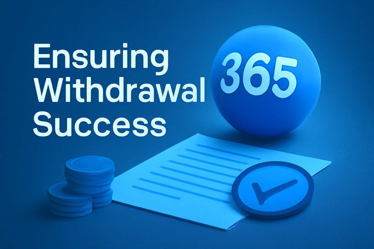 A professional depiction of a secure process related to 365 Lottery withdrawals.