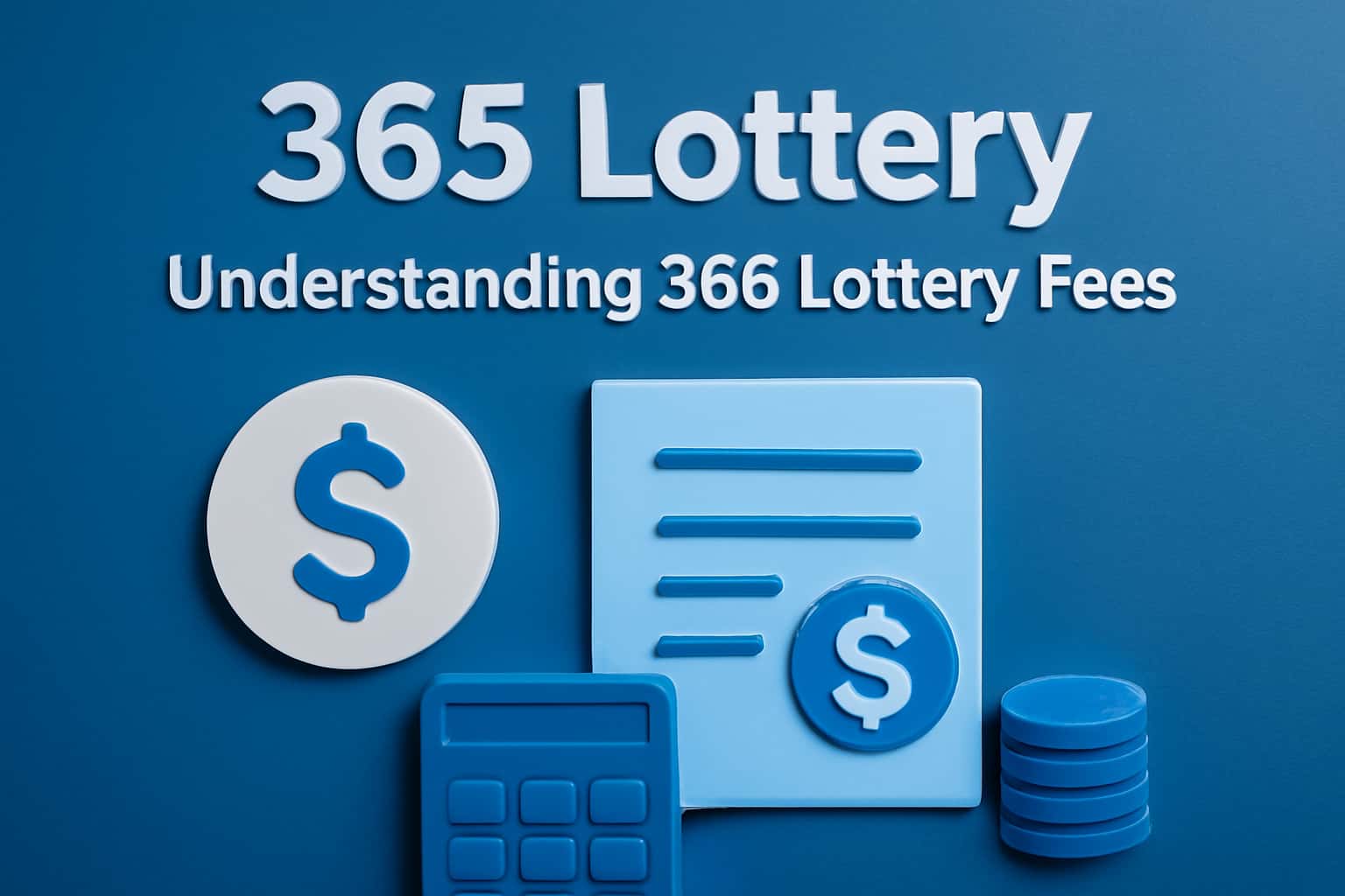 An educational graphic illustrating the concept of 365 Lottery fees in a neutral setting.
